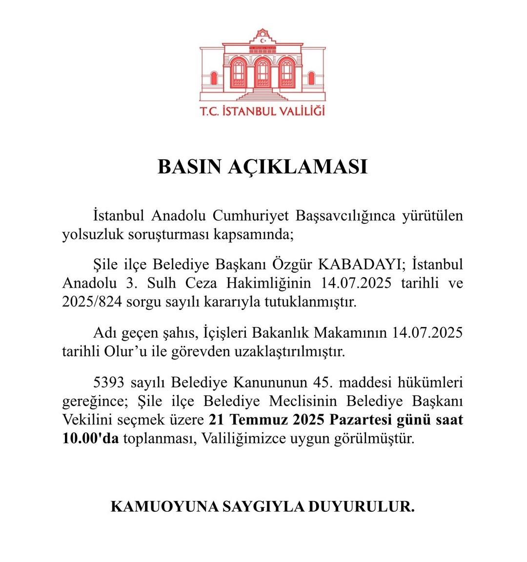 Belediye Başkanı Özgür Kabadayi kovuldu! İstanbul Valisi Ofisi Seçim Tarihini Duydu 2