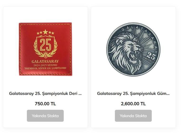DARPHANE GALATASARAY HATIRA PARALARI: 25. Galatasaray Şampiyonluğu Darphane Hatıra Parası satışa çıktı mı? Hatıra parasının fiyatı ne kadar?